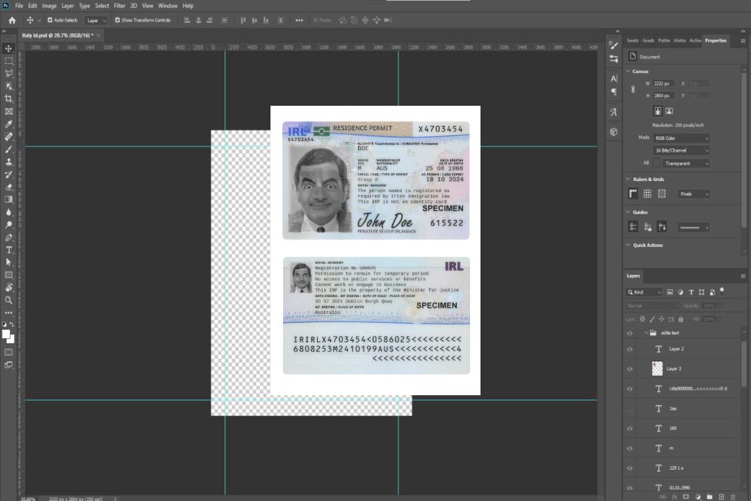 Permis de séjour en Irlande 2021-présent template Permis de séjour en Irlande 2021-présent template